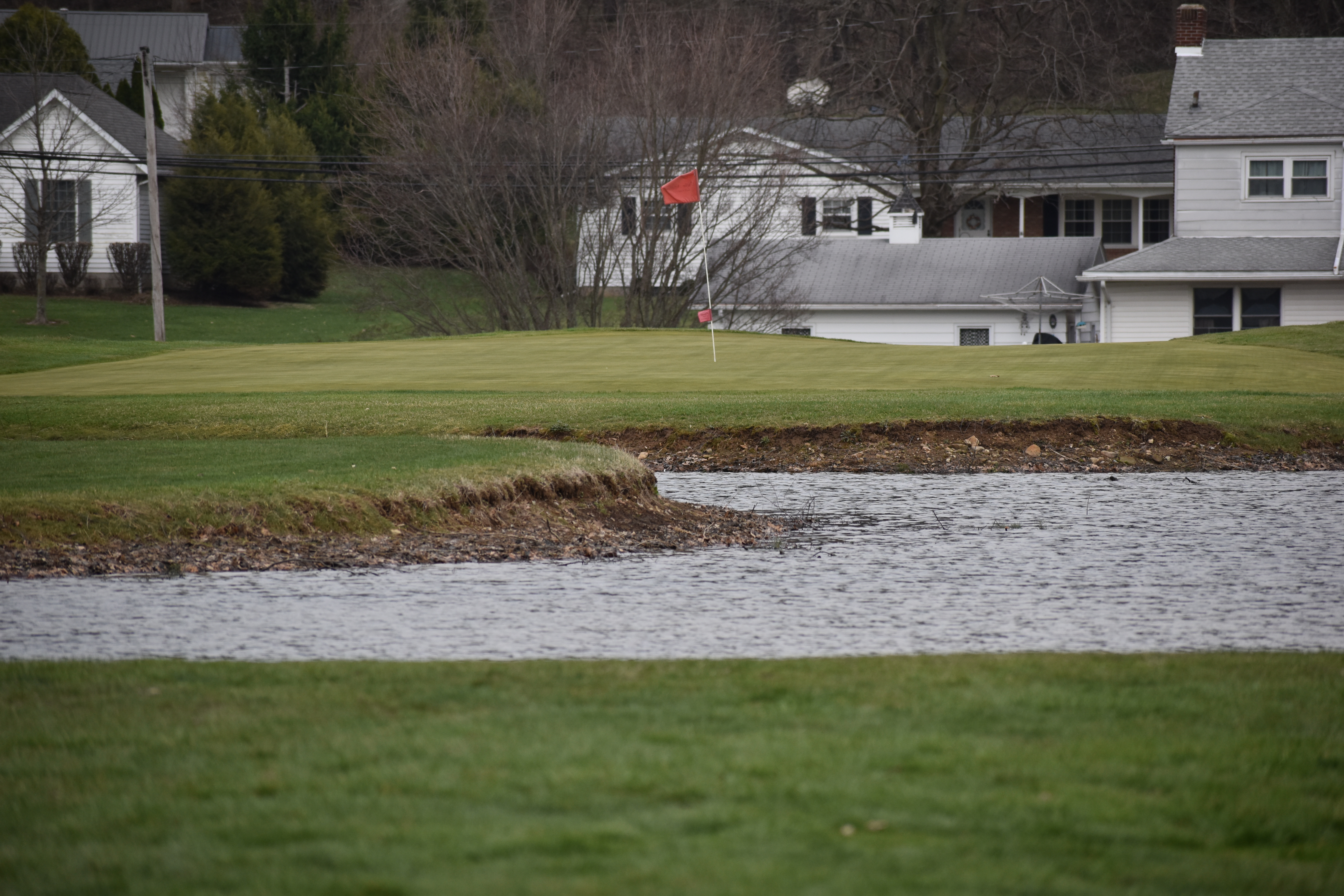 Pond on golf course